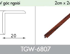 Nẹp V góc ngoài 2cm TGW-6807